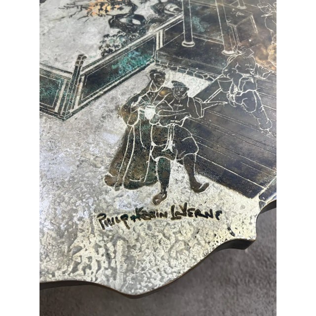 Rare Philip & Kelvin LaVerne "Chan Boucher'" Signed Bronze & Pewter Coffee Table For Sale In New York - Image 6 of 18
