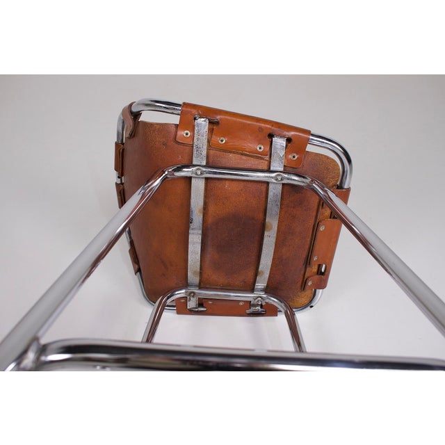 Vintage Leather Bar Stool, 1970s For Sale - Image 11 of 12