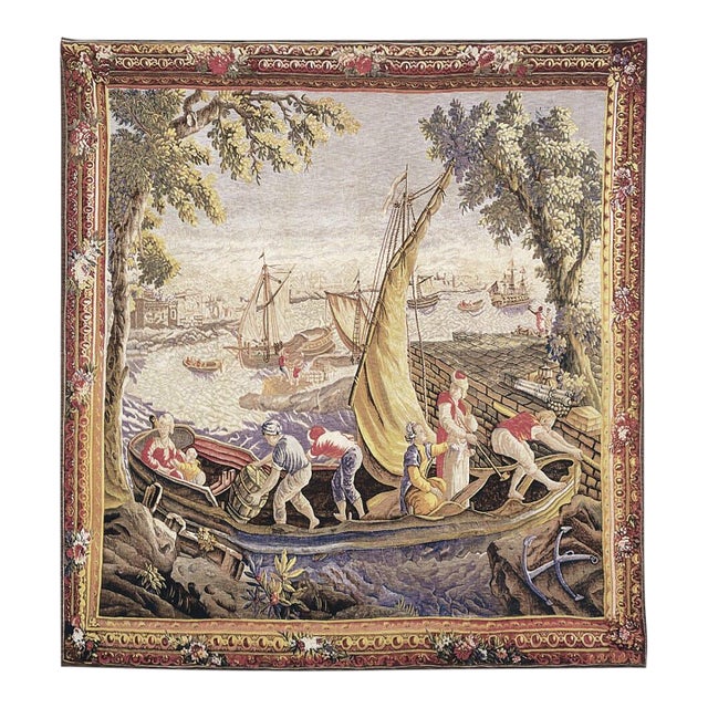 Embarquement Silkscreen Tapestry - 240 X 220 Cm (7'11" X 7'3") - Requires Rod Size 5 For Sale