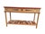 Wood Vintage Hand Painted Geometric Wood and Glass Display Case Console For Sale - Image 7 of 10