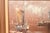 Early 20th Century Rikard Lindström Original Signed Oil Painting on Canvas of Ships in Harbor in Carved Wood Frame For Sale - Image 5 of 13