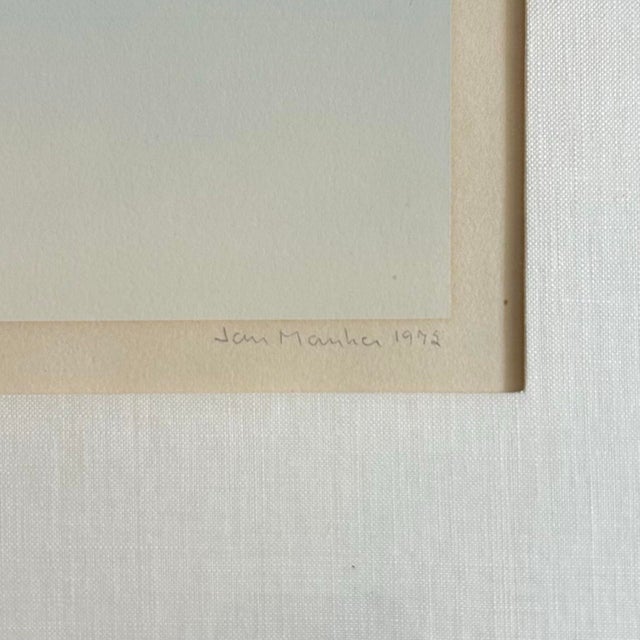 Abstract Vintage Boho Flamingo Wing Signed and Numbered 1972 Lithograph For Sale - Image 3 of 7