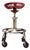 Vintage Industrial Rolling Stool With Cast Iron Tractor Seat For Sale