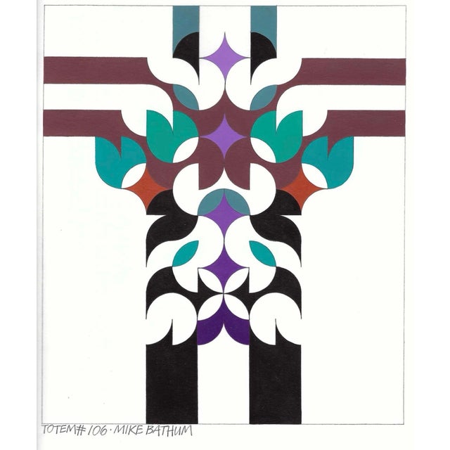 1990s Totem Paintings by Mike Bathum - Set of Four For Sale - Image 5 of 7