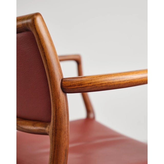 Armchair Model 65 with Leather Upholstery by Niels O. Møller for j.l. Møllers, Denmark, 1960s For Sale - Image 17 of 18