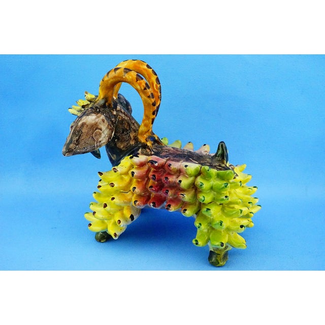 Mid-Century Modern After Richard Dölker, Vietri German Period Goat Sculpture, 20th Century, Ceramic For Sale - Image 3 of 18