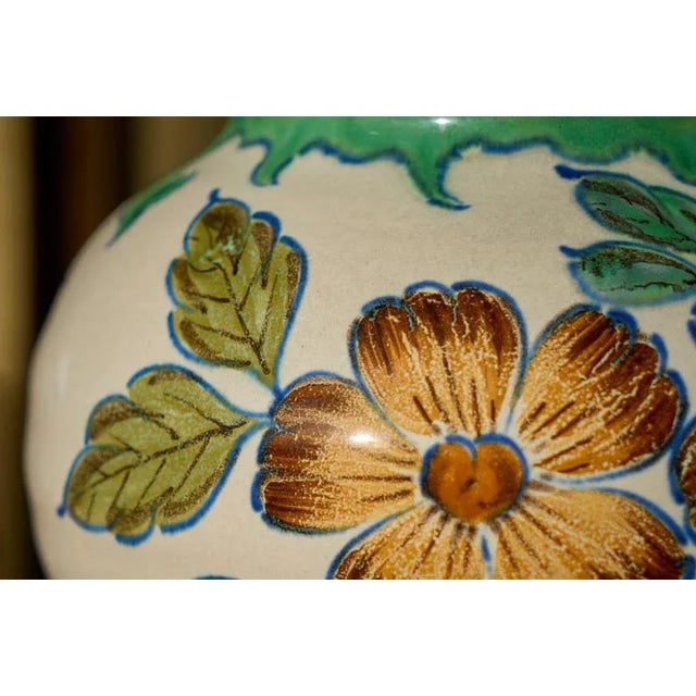 Vase with Flower Decor, Gouda, Holland, 1920s For Sale - Image 9 of 12