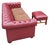 Vintage-Inspired 3-Piece Leather Living Room Set With a Tufted Chesterfield Sofa, a Classic Wingback Armchair & Rectangular Ottoman. For Sale - Image 11 of 12