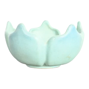 Van Briggle Arts & Crafts Lotus Form Turquoise Glazed Ceramic Bowl