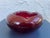 1970s Large Handblown Ruby Red Controlled Bubble Glass Ashtray / Art Glass Catchall Bowl For Sale - Image 5 of 8