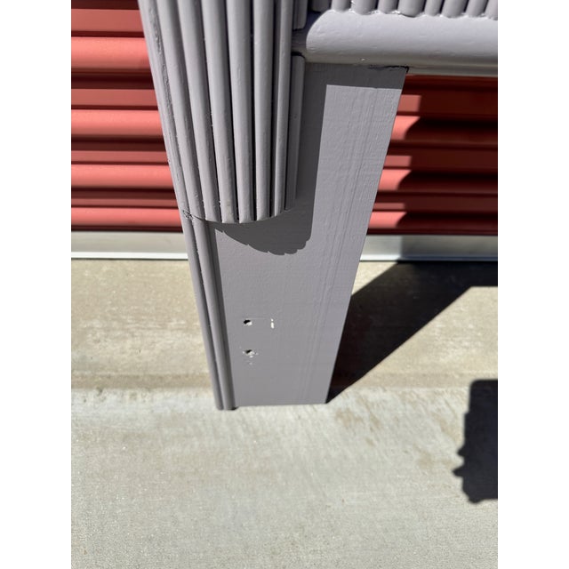 Vintage Pencil Reed Painted Queen Headboard Chairish