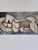 Pablo Picasso's Reclining Nude on Blue Carpet. Abstract portrait. Nu allongé sur tapis bleu. Original published lithograph...