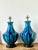 Cerulean Vintage MCM Drip Glazed Ceramic Lamps - A Pair For Sale - Image 8 of 12