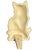 Charming vintage miniature cast iron cat doorstop featuring an expressive face, black pointed ears, creamy yellow body,...