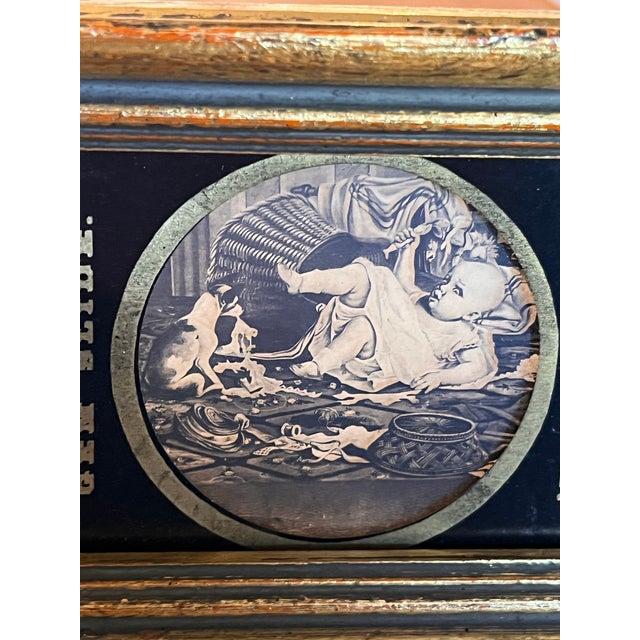 Children's Antique European Religious Triptych – Hand-Painted Icon With Hinged Panels For Sale - Image 3 of 8
