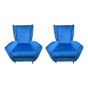 1950s Pair of Italian Modern Lounge Chairs