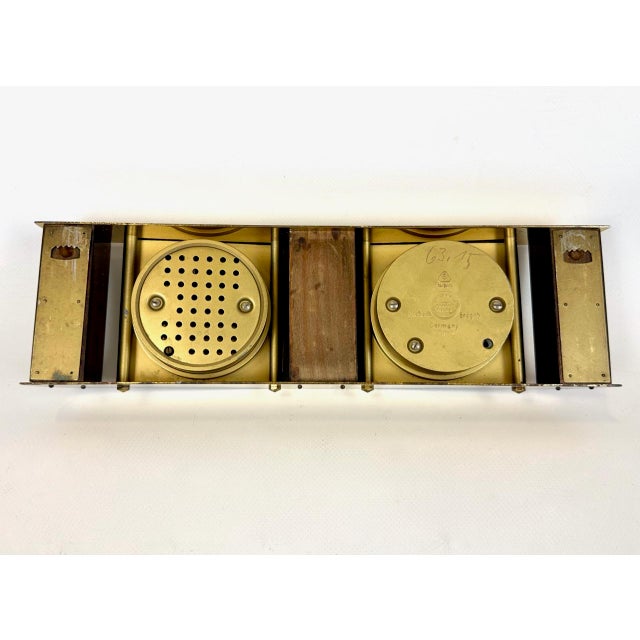 Art Deco Walnut and Brass Fischer Weather Station, 1940s For Sale - Image 10 of 12