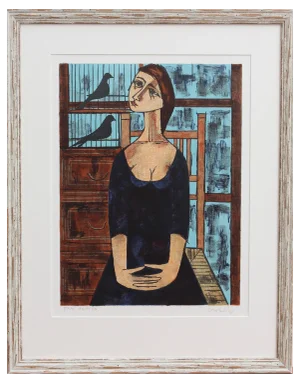 Vicenç Caraltó, Melancholic Muses VI, 1960s, Lithograph
