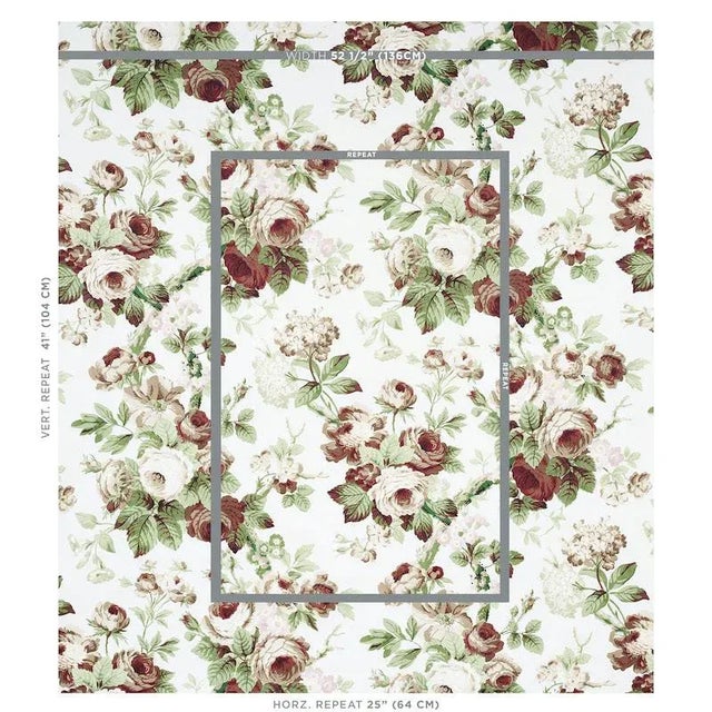 Voluptuous rose blossoms are the hallmark of Nancy, a crisp glazed Cotton that is printed in France. It's an exuberant...