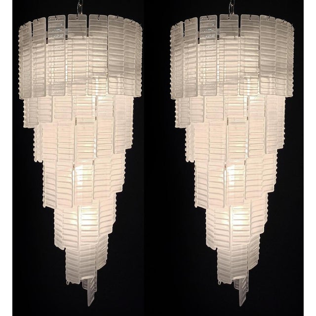 1990s Large Murano Glass Chandeliers, Set of 2 For Sale - Image 5 of 18