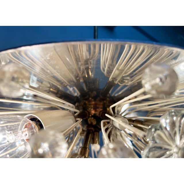 Mid-Century Austrian Flower Snowflake Pendant Lamp by Emil Stejnar for Rupert Nikoll, Vienna, Austria, 1950s For Sale - Image 14 of 18