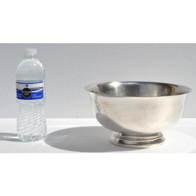 Metal Post 1940s Art Deco Paul Revere Silverplate Bowl W M Rogers Silver Company For Sale - Image 7 of 15