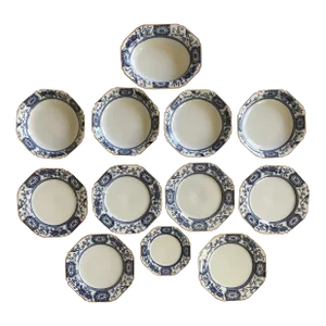Antique Woods Ware Rangoon Porcelain - 12 Pieces