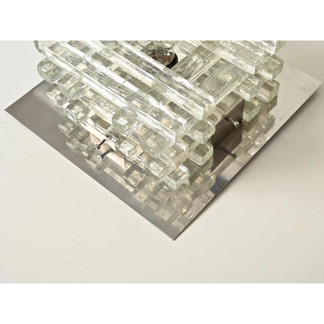 Jenga Glass Ceiling Light by Albano Poli for Poliarte, Italy, 1970s For Sale - Image 11 of 16