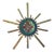 Clock in Enameled Copper and Iron with Sunrays, 1950s For Sale