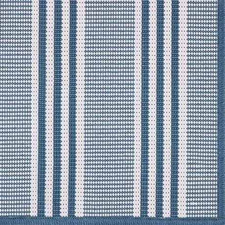 Not Yet Made - Made To Order Casa Cosima Pavilion Sapphire Stripes Indoor/Outdoor Rug - 4' x 6' For Sale - Image 5 of 5