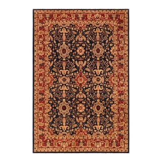 Oriental Ziegler Blue Rust Hand-Knotted Wool Rug - 8'11'' X 12'0'' For Sale
