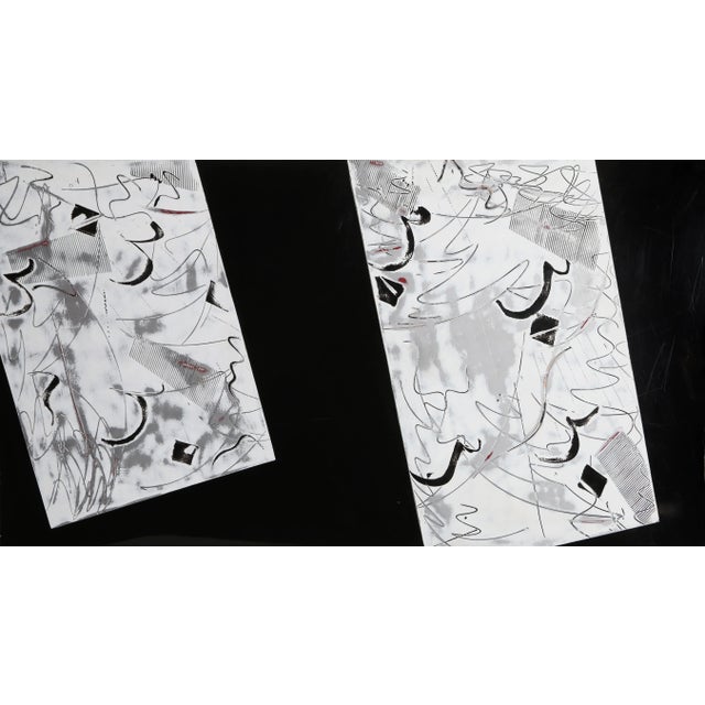 Abstract Expressionism Jim Jacobs, Study for Decatur Ii, Mixed Media Lacquer on Plywood Laid Board, Signed Verso For Sale - Image 3 of 3