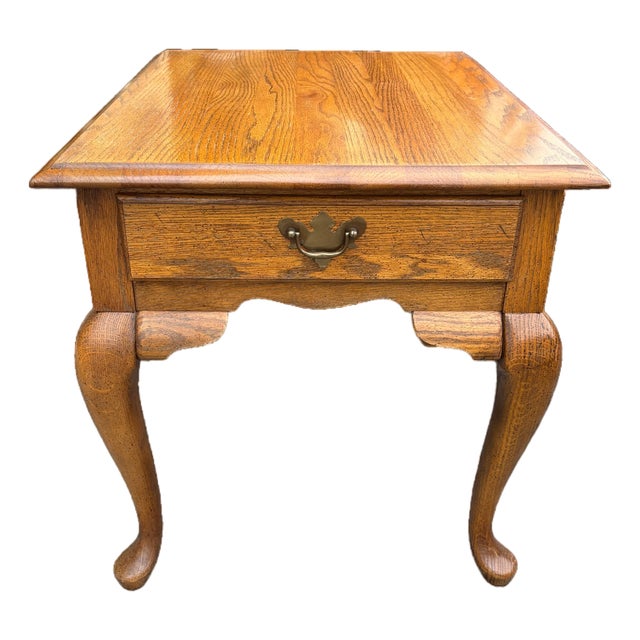 Mid 20th Century Broyhill Lenoir House Rectangular End Table With Ball-and-Claw Feet For Sale