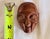 1970s Miniature Japanese Traditional Noh Mask Omen Kabuki, Hand Carved Wood, 2.25” H For Sale - Image 4 of 7