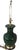 Vintage Mid-Century Modern Frederick Cooper Dark Green Ceramic Table Lamp For Sale In Chicago - Image 6 of 10