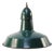 Vintage Industrial French Petrol Green Enamel Factory Pendant from Sammode, France For Sale