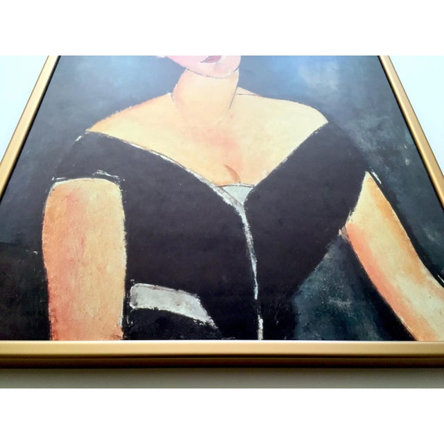 Modigliani Vintage 1980's Lithograph Print Framed Poster " Madame Georges Van Muyden " 1917 For Sale - Image 10 of 13
