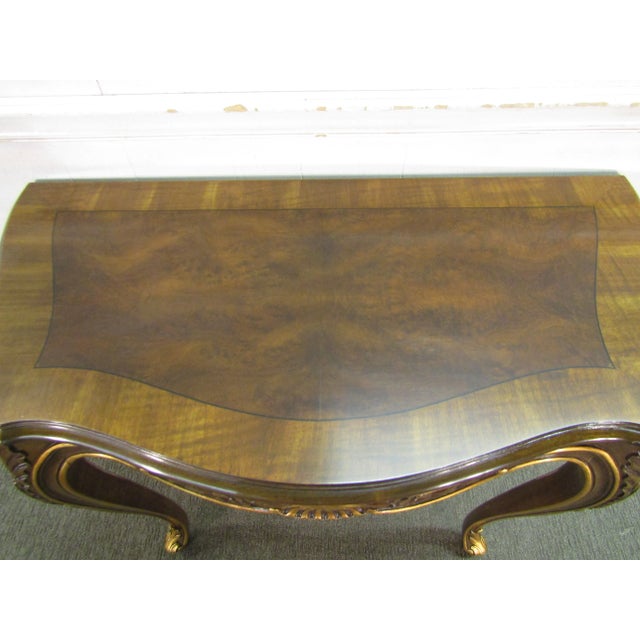 Karges Solid Walnut French Style Console Table For Sale - Image 9 of 10