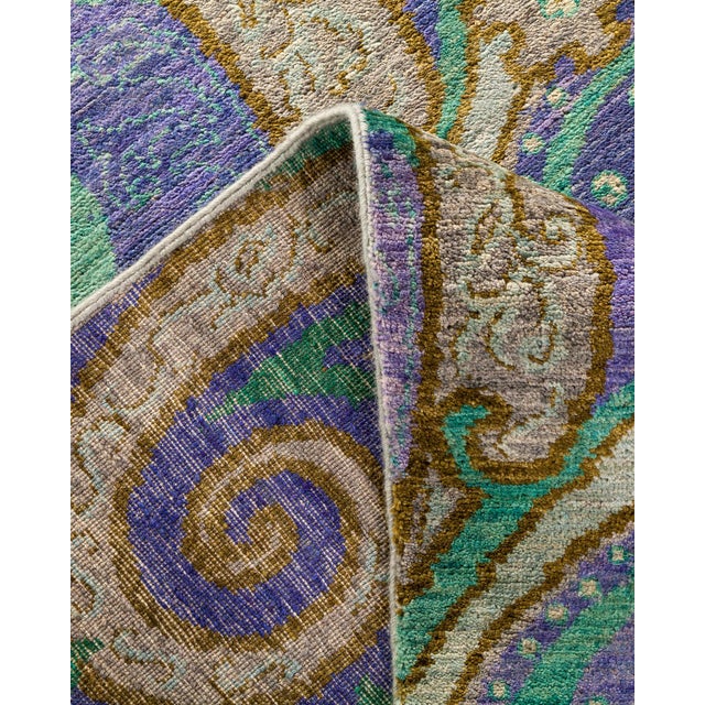 Suzani Collection Hand-Knotted Area Rug - 9' 1" X 11' 9" For Sale In New York - Image 6 of 10