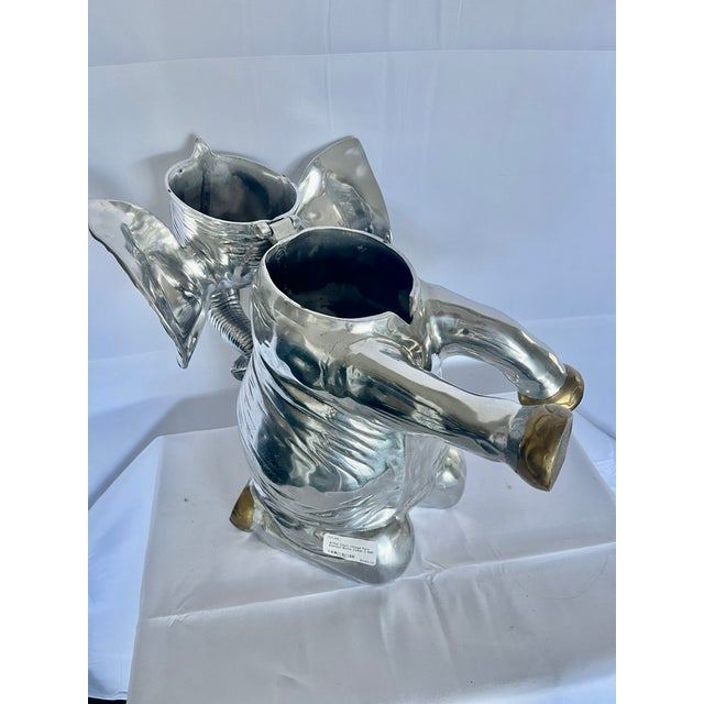Elephant Bottle Cooler Aluminum & Brass by Arthur Court For Sale - Image 10 of 13