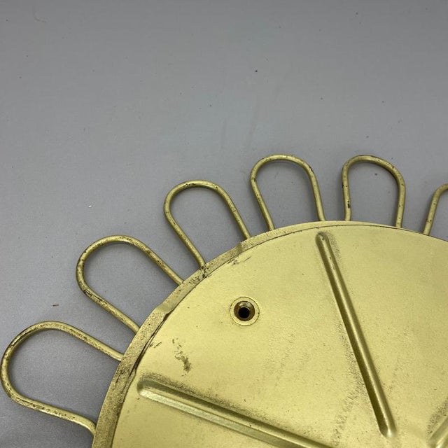 Large Modernist Art Deco Metal Plafoniere Wall Light by Gio Ponti, France, 1920s For Sale - Image 8 of 18