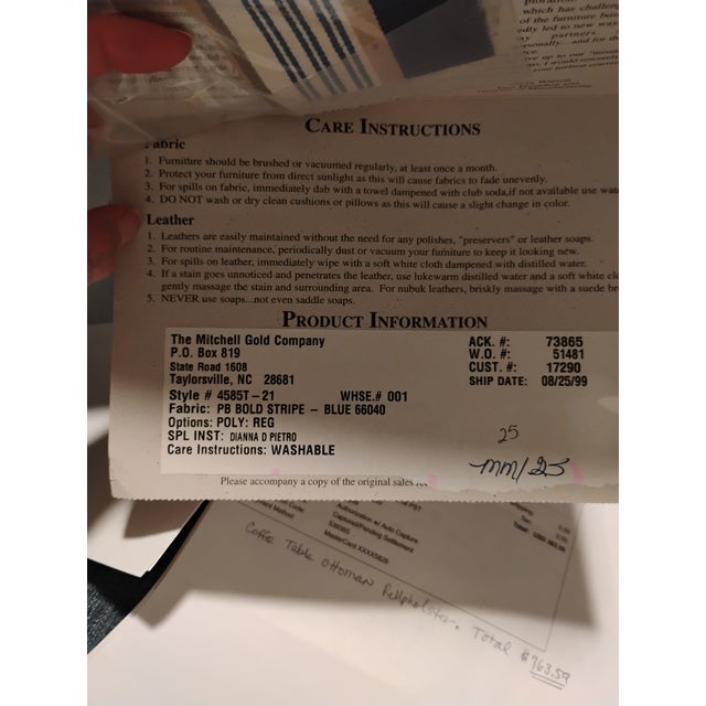 2000 - 2009 Baxter Coffee Table Ottoman With Brass Wheels For Sale - Image 5 of 7