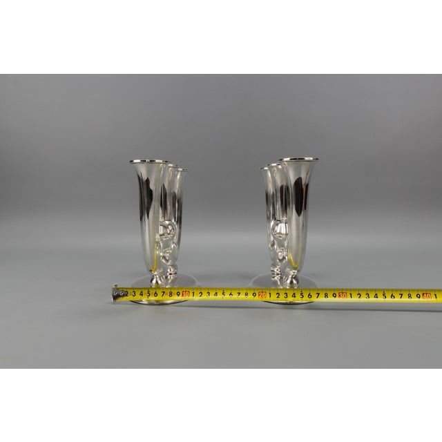 Art Deco German 3-Arm Candleholders from WMF, 1930s, Set of 2 For Sale - Image 16 of 18
