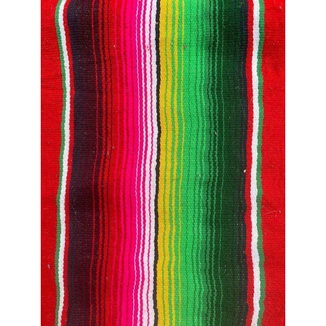 Textile Vintage Hand Woven Colorful Runner For Sale - Image 7 of 16