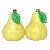 Vintage Boho Glazed Ceramic Pear Salt and Pepper Shakers For Sale