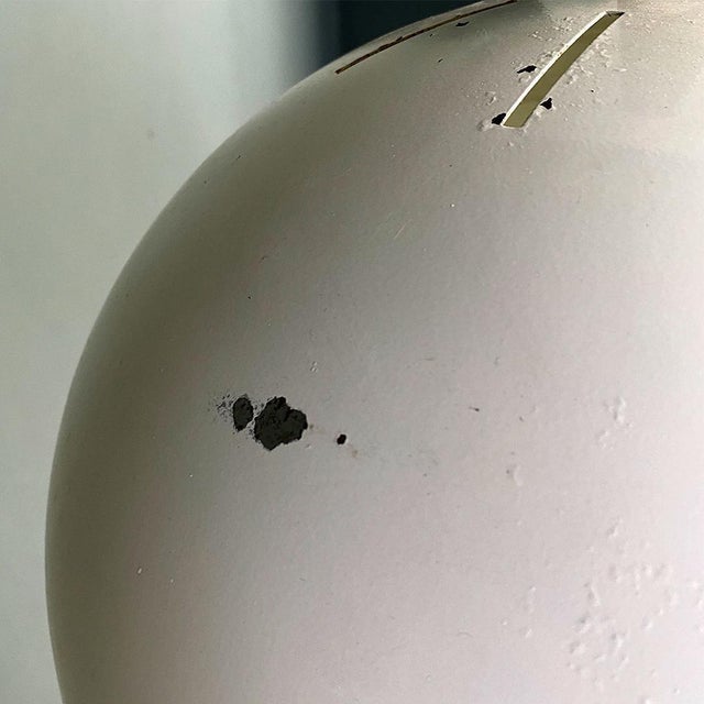Italian Postmodern Black Metal Floor Lamp with White Metal Lampshade, 1980s For Sale - Image 10 of 14