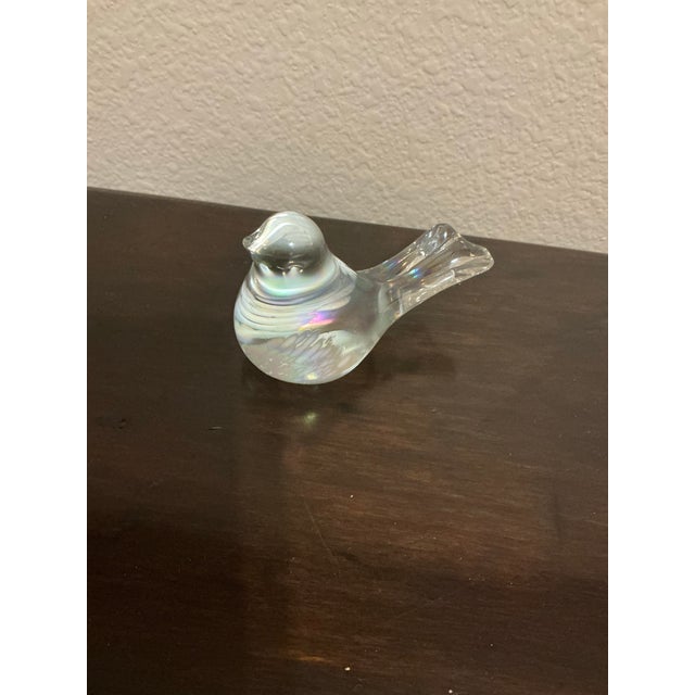 Beautiful Clear Iridescent Glass Bird For Sale In Dallas - Image 6 of 8