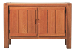 Vintage Two-Door Elm Sideboard, France, 1980