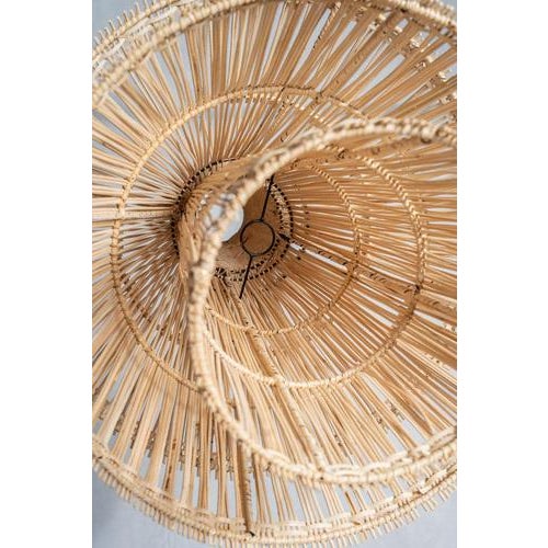 Rattan Pendant Light in the Shape of Asian Lantern For Sale - Image 13 of 18
