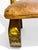 Brown Vintage Mid-Century Egyptian Camel Saddle Stool in Leather and Brass For Sale - Image 8 of 15